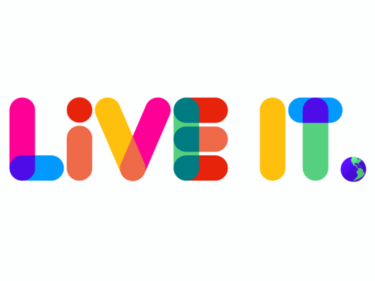Colourful Live it Earth Graphic Logo