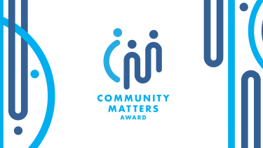 Line graphic art for "Community Matters Award"